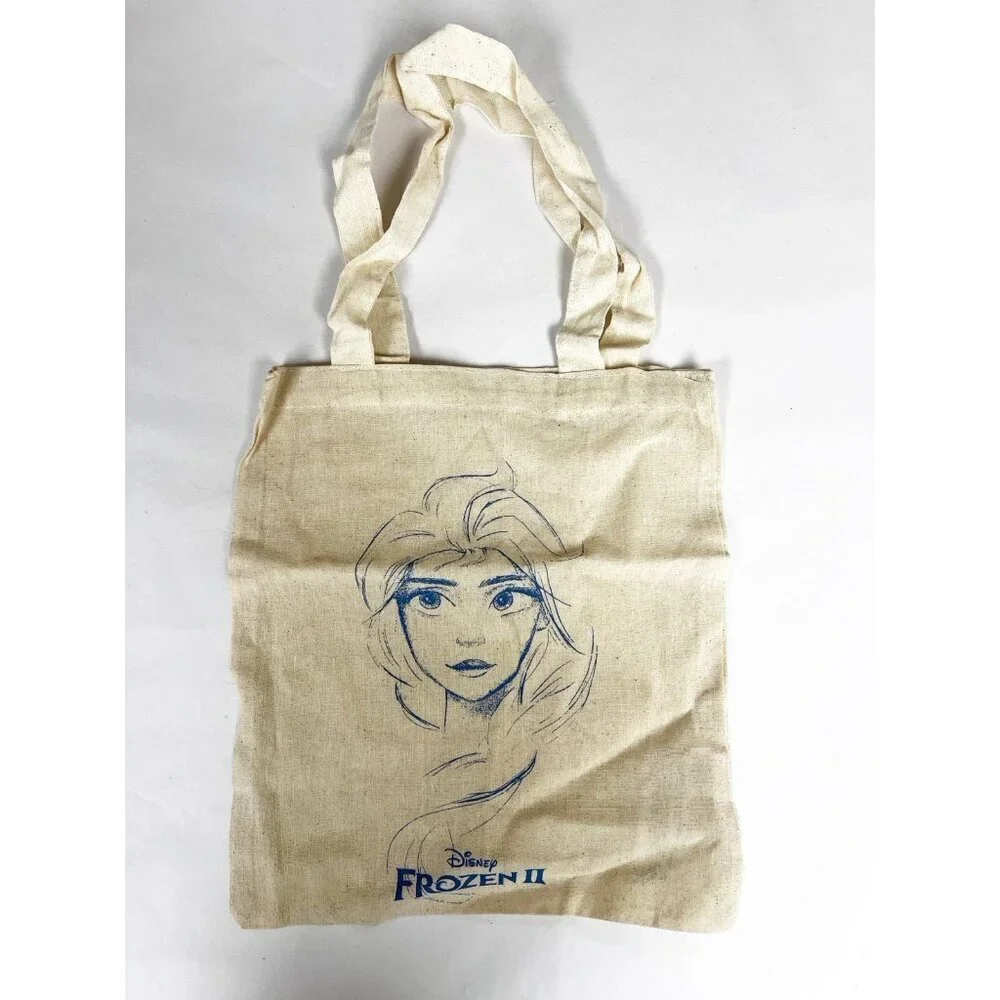 Zara Disney Frozen Elsa Small Cotton Tote Bag Kids New